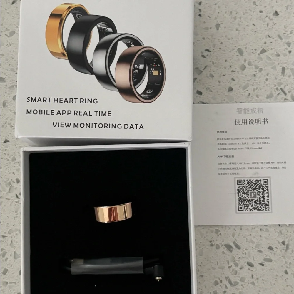 Smart Ring Health Tracker ROSE Gold size 9 New in box